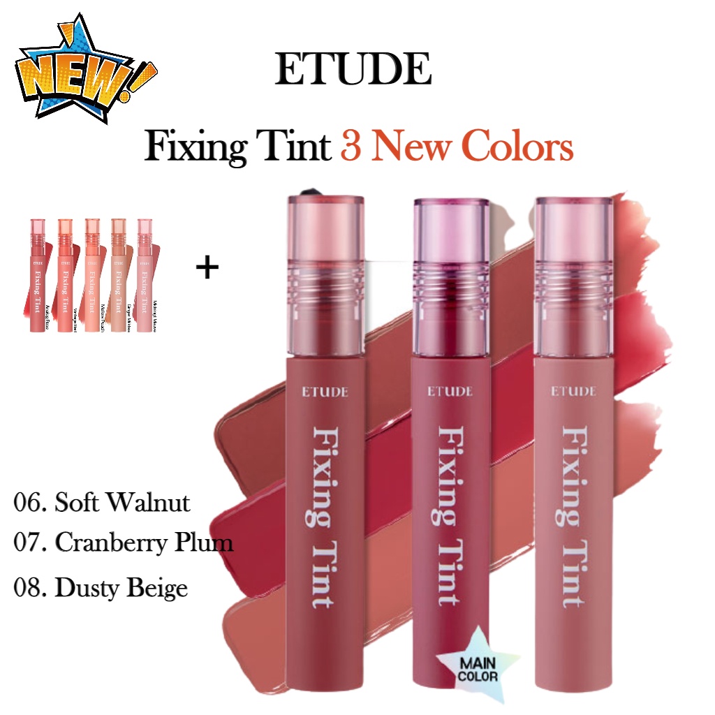 ETUDE Fixing Tint 4g 3 New colors / lip tint / lip balm tint / lip maestro / fixing tint etude