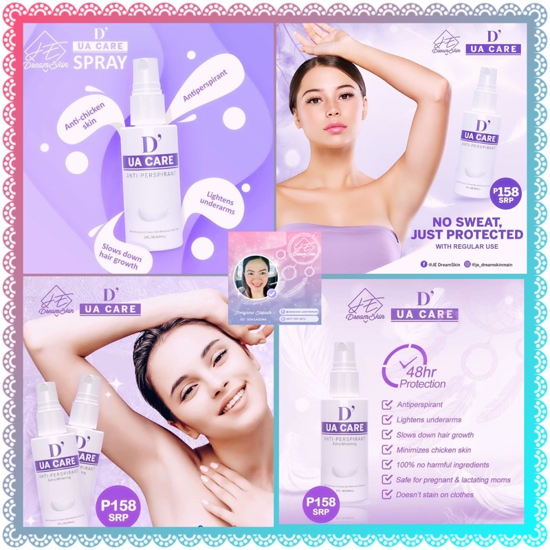JE Dreamskin UA SPRAY CARE whitening & antiperspirant Legit (COD & ON