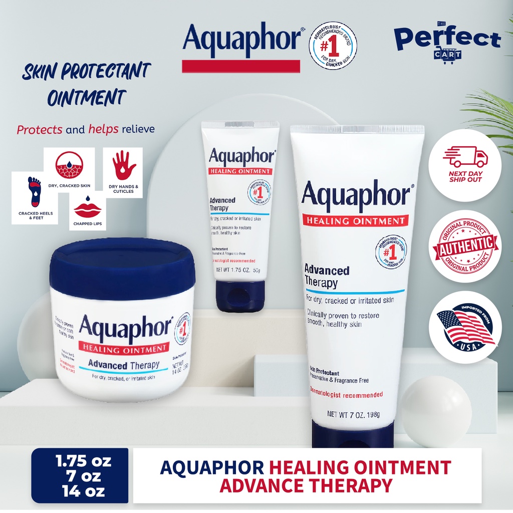 Aquaphor Healing Ointment Advanced Therapy 1.75 / 7 oz / 14 oz | Shopee ...