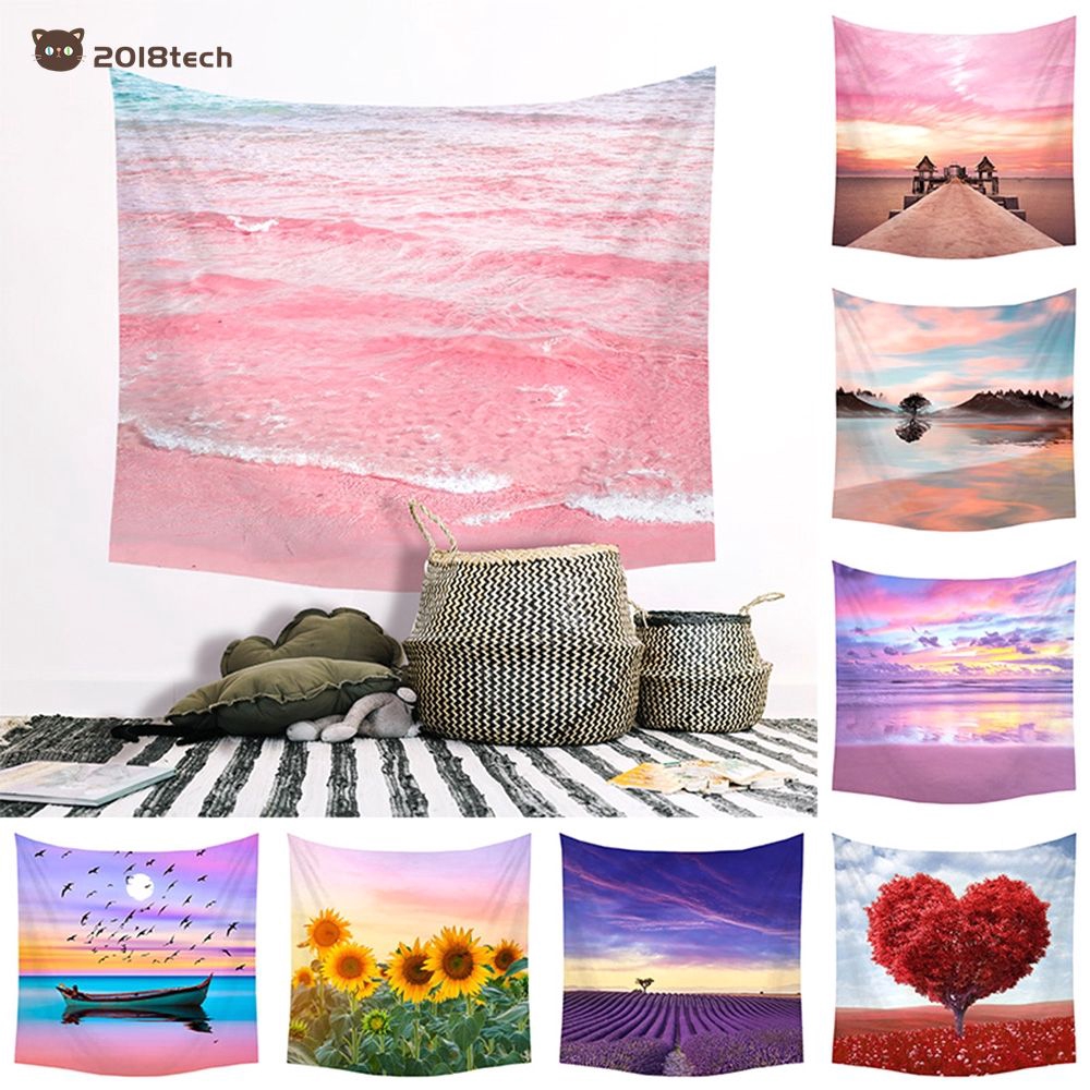 Pink Romance Tapestry Girlish Dream Wall Hanging Cloth Wall Art Carpet