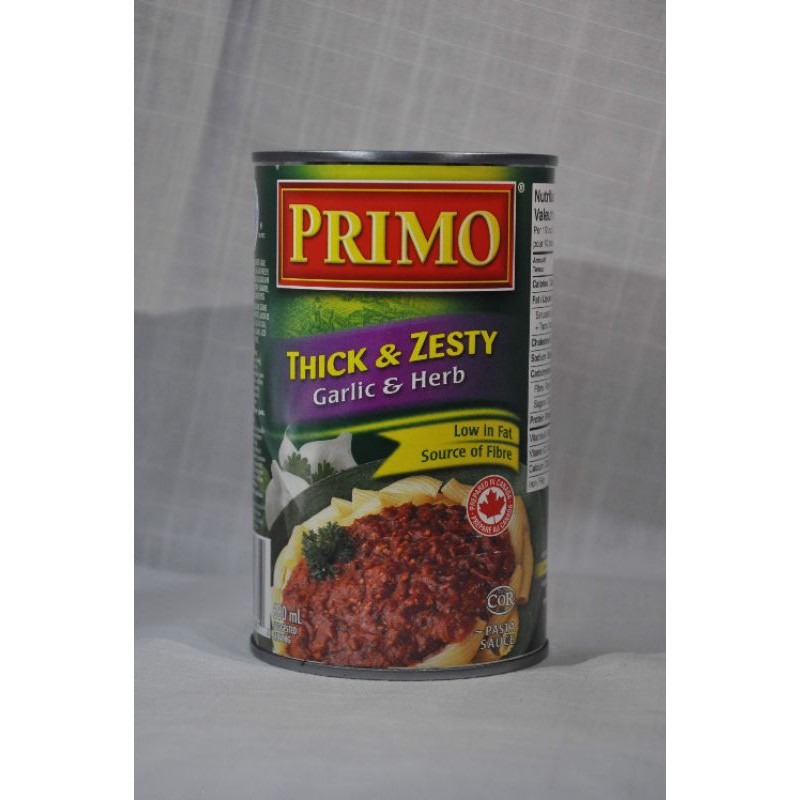 Primo Pasta Sauce, Thick and Zesty, Garlic & Herb, 680 ml Shopee