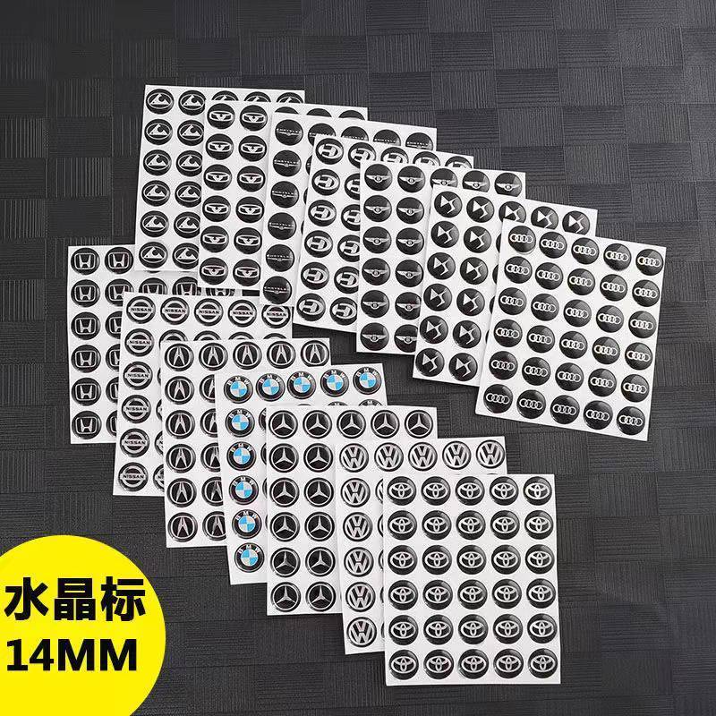 Crystal Epoxy Car Logo Key Sticker Mark Suitable For Toyota Honda