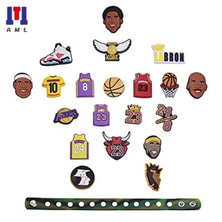 【Exclusive Style】NBA Star Kobe Bryant/Jordan/LeBron Jibbitz Shoe Charms Pins  for Crocs charms