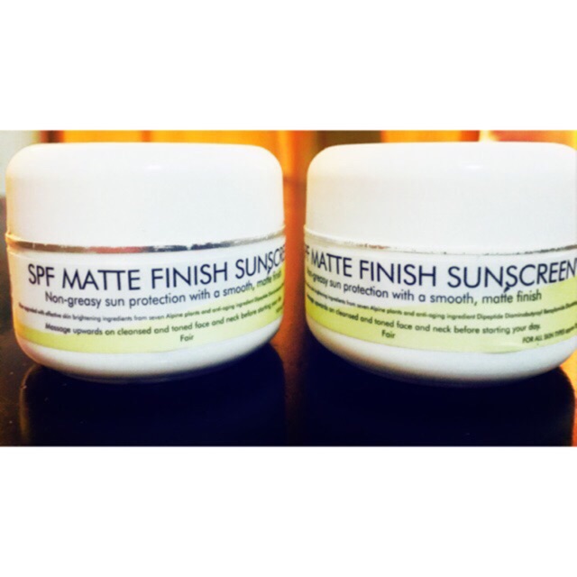 powder finish sunscreen