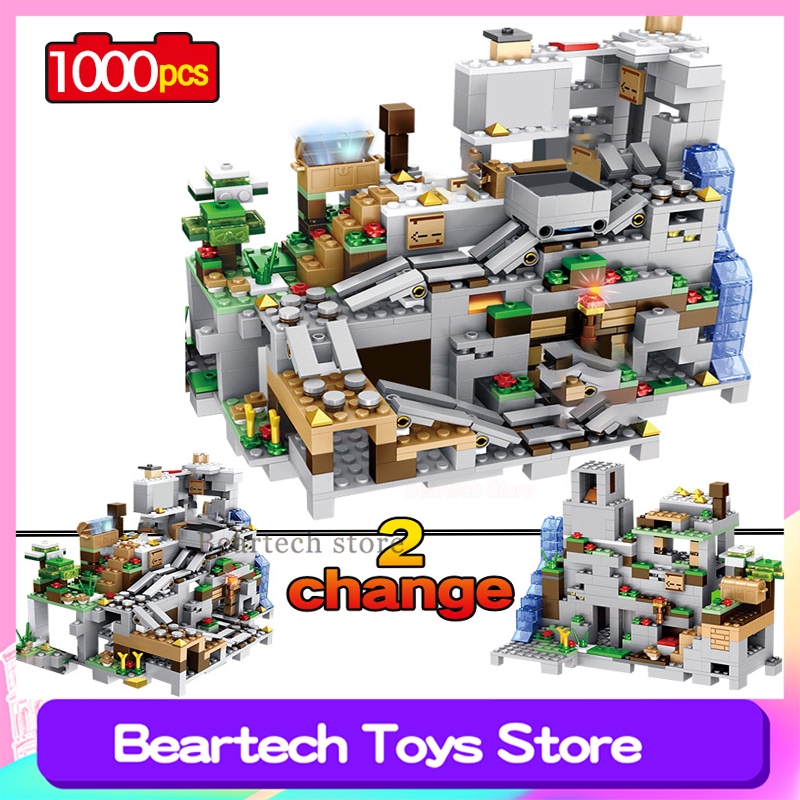 1000pcs City Minecraft The Mountain Cave Building Blocks Fit My World Bricks Toys Fit Lego Shopee Philippines