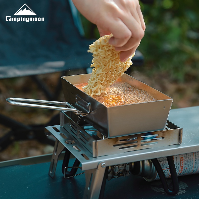CAMPINGMOON Outdoor Cookware Camping Folding Frying Pan for Picnic