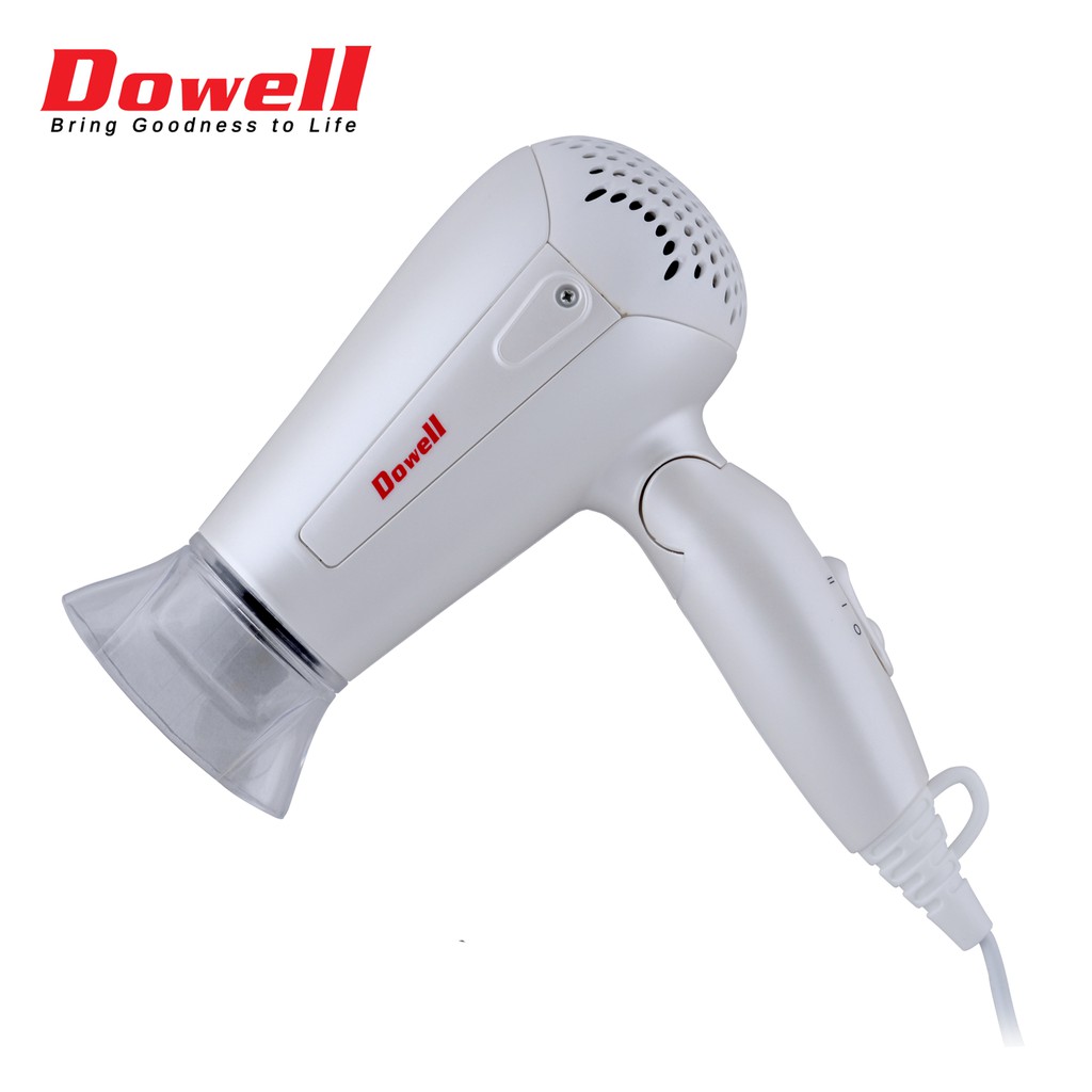 Dowell PHB18 2speed Foldable Hair Dryer Hair Blower Pearl White