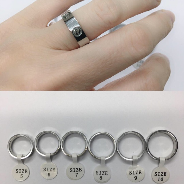 cartier stainless steel ring