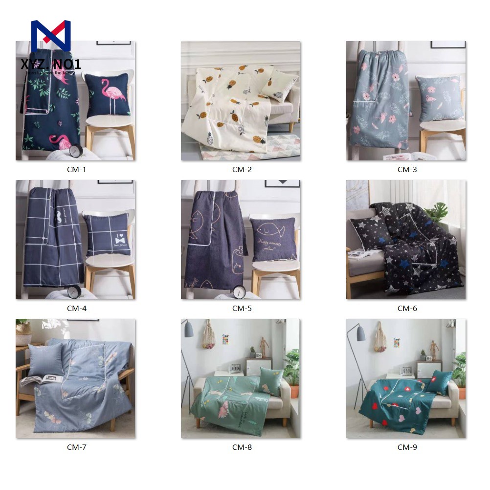 XYZ 2in1 PILLOW BLANKET 2-WAY BLANKET NEW PRINTS A Variety Of Styles 100*150cm