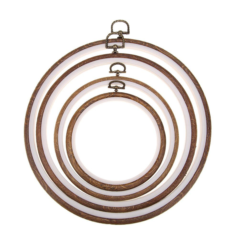4Size Plastic Frame Embroidery Hoop Ring Circle Round Loop For Cross