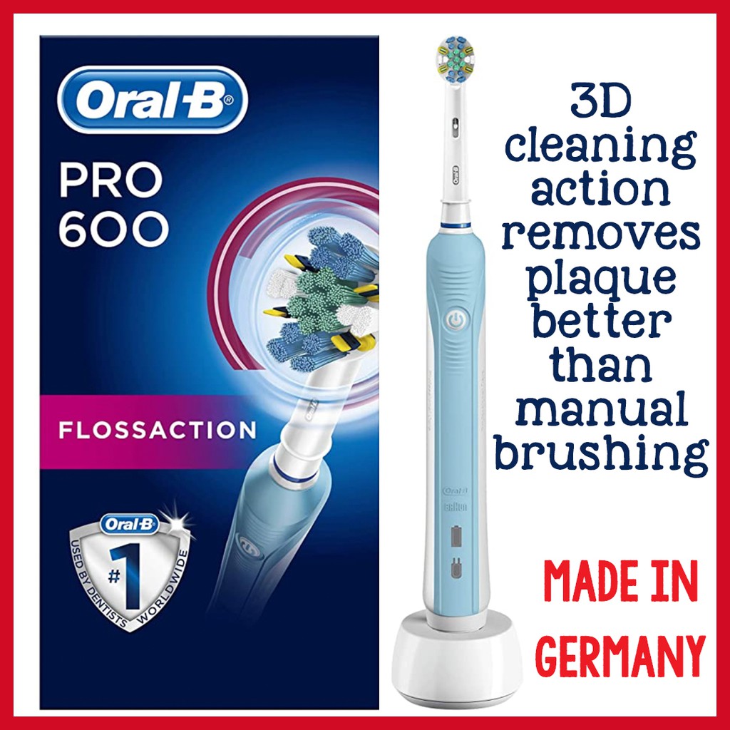 bureau spuiten erotisch Oral-B Pro 600 Floss Action Electric Rechargeable Toothbrush | Shopee  Philippines