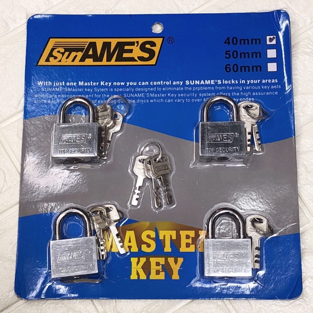 Stainless Padlock Set with Master Key（40MM/50MM/60MM） Shopee Philippines