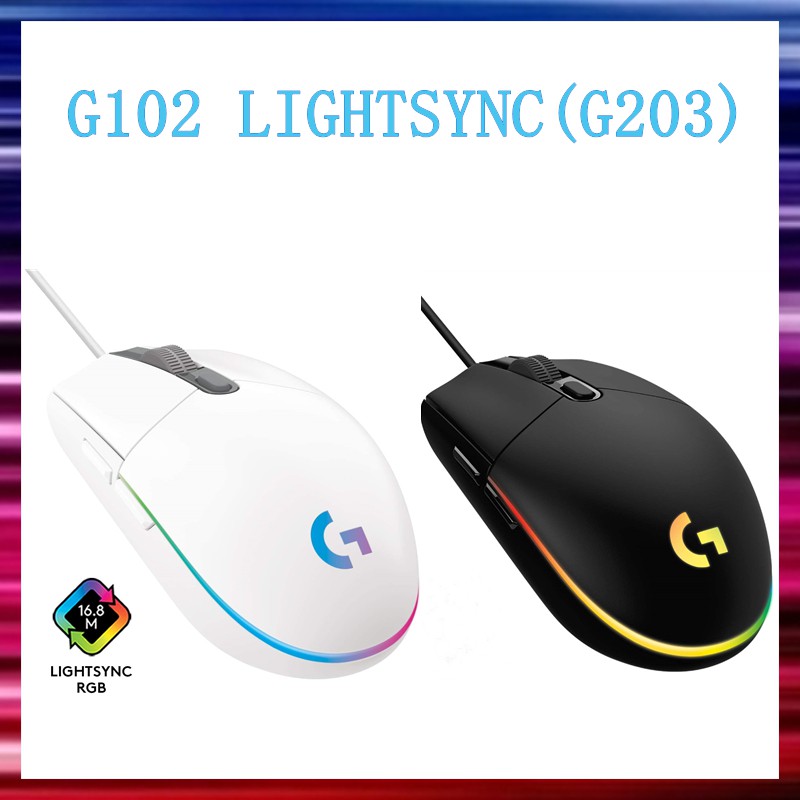 Logitech G102 LIGHTSYNC RGB 6 Button Gaming Mouse 8000DPI ...