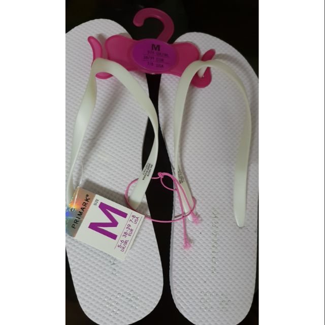 white flip flops primark