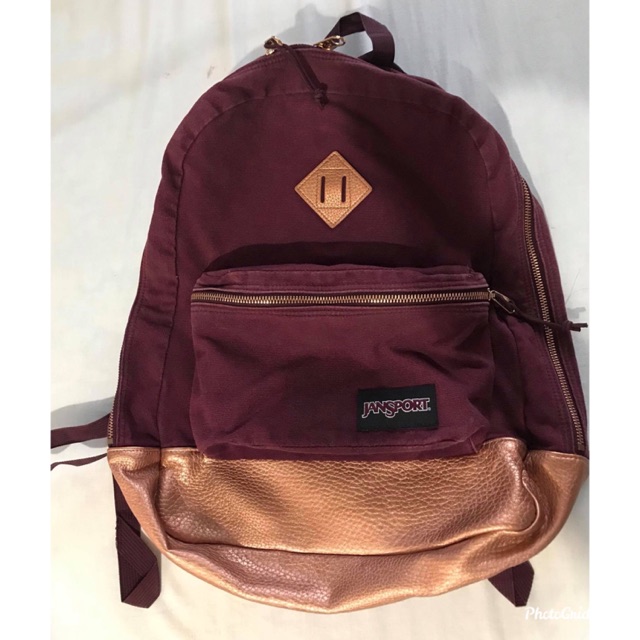 rose gold jansport backpack