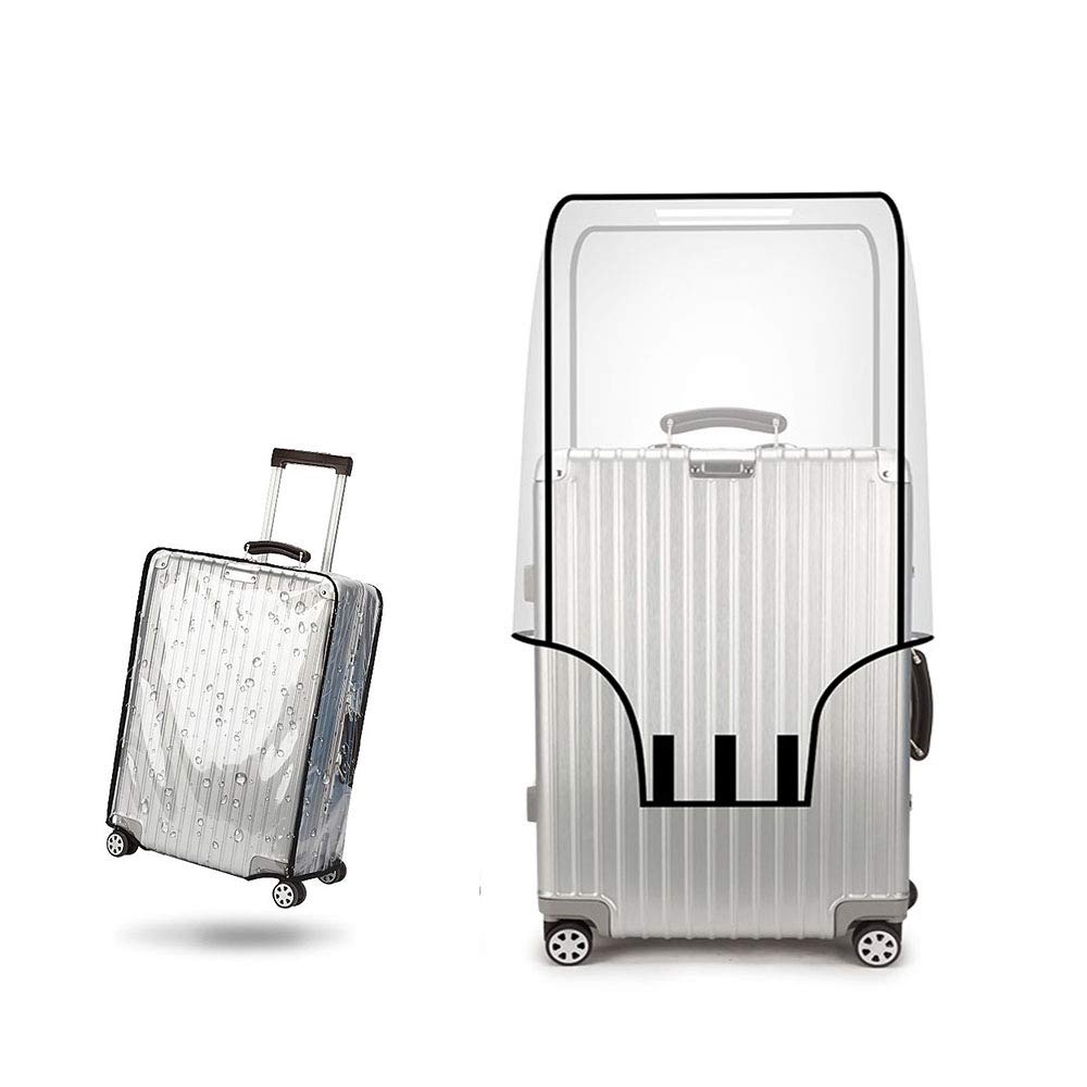 clear plastic suitcase