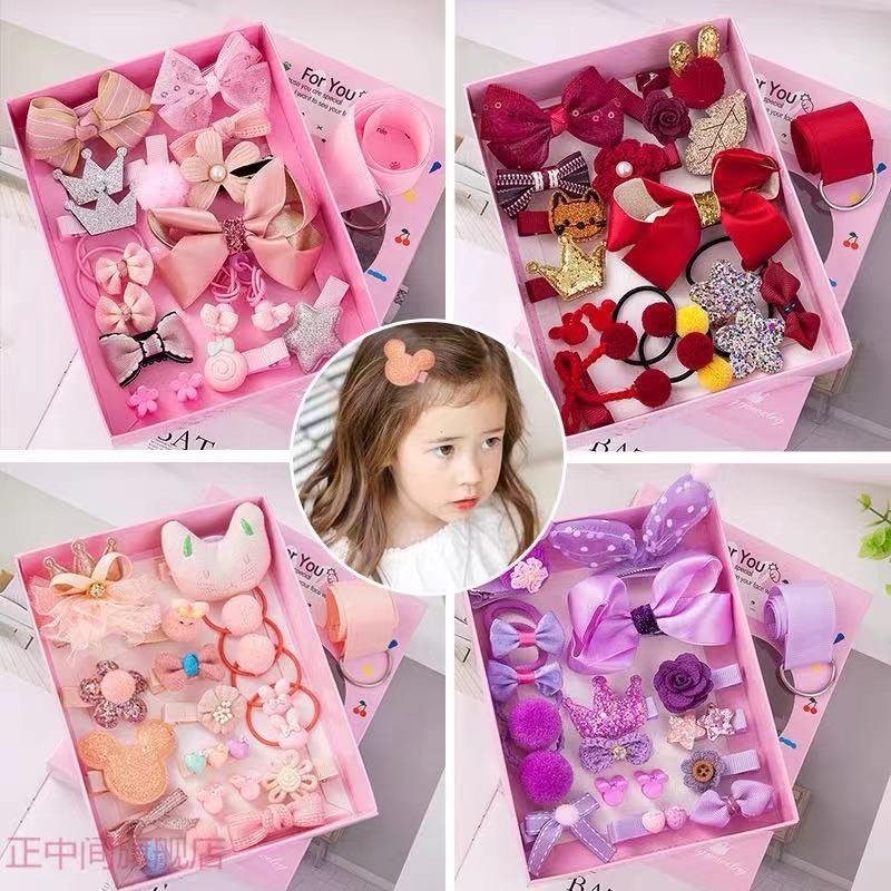 CMS 18 Pcs/box (with box) Gift Set Children Hair Accessories Korean