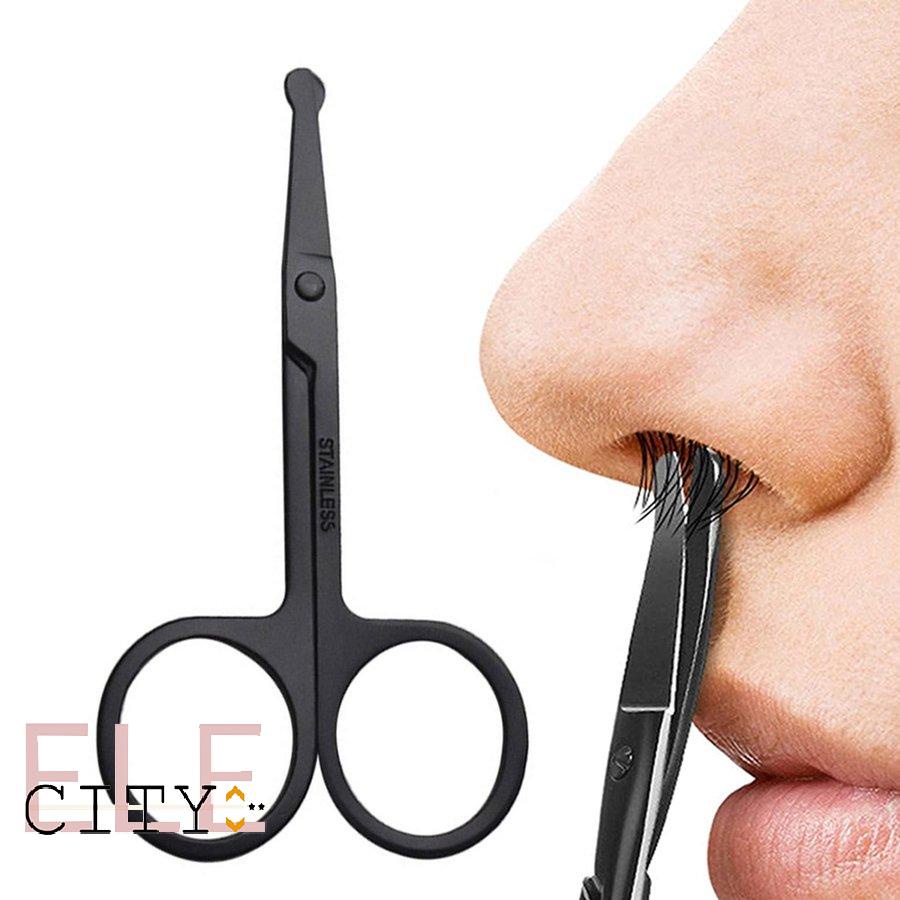 Stainless Steel Nose Hair Trimming Scissors Round Head E Scissors Sharp |  Shopee Philippines