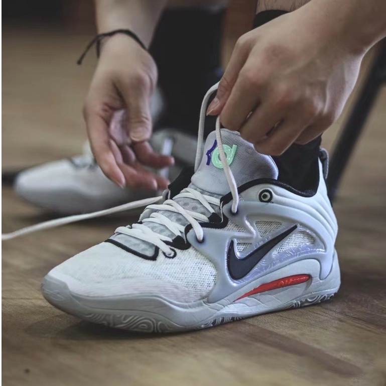 Nike KD 15 "WHITEGREY" Basketball Shoes sneakers For Men with LOW TOP