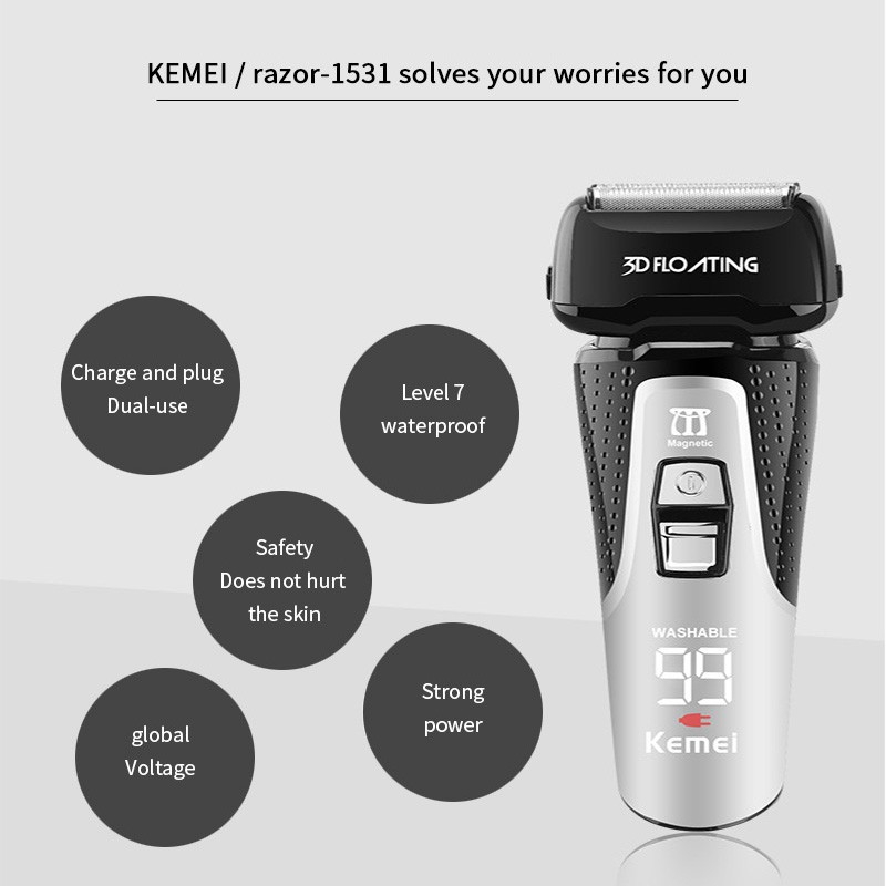 electric razor with sideburn trimmer