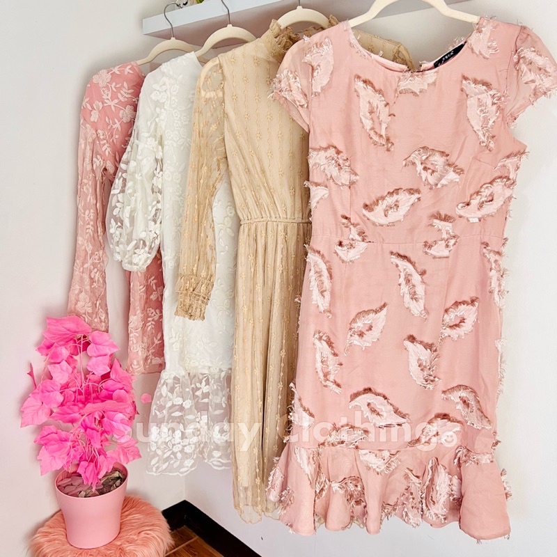 DAINTY COLLECTION Embroidery, Fairy Sleeves, Mermaid Dress, Pastels