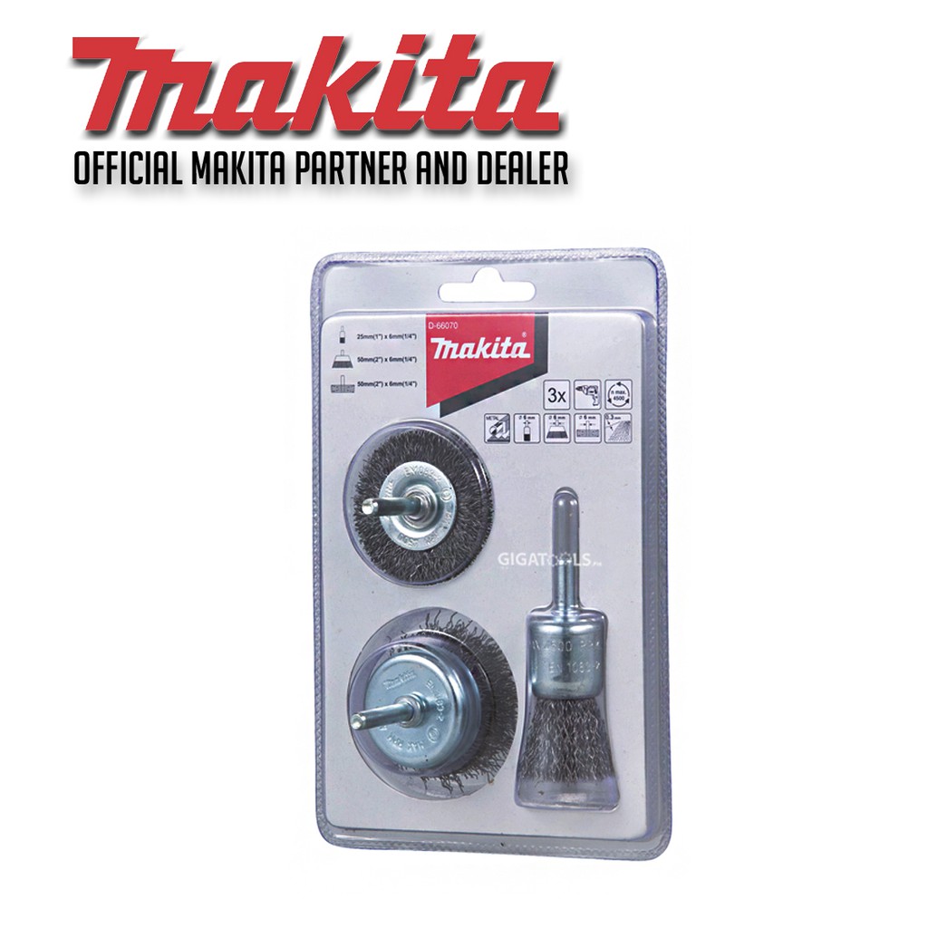 Set de 3 brosses perceuses Makita D-66070
