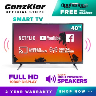 [FREE Bracket] GanzKlar 40 Inch Ultra-slim Smart FULL HD LED TV [4237] (Built-in Netflix & Youtube)
