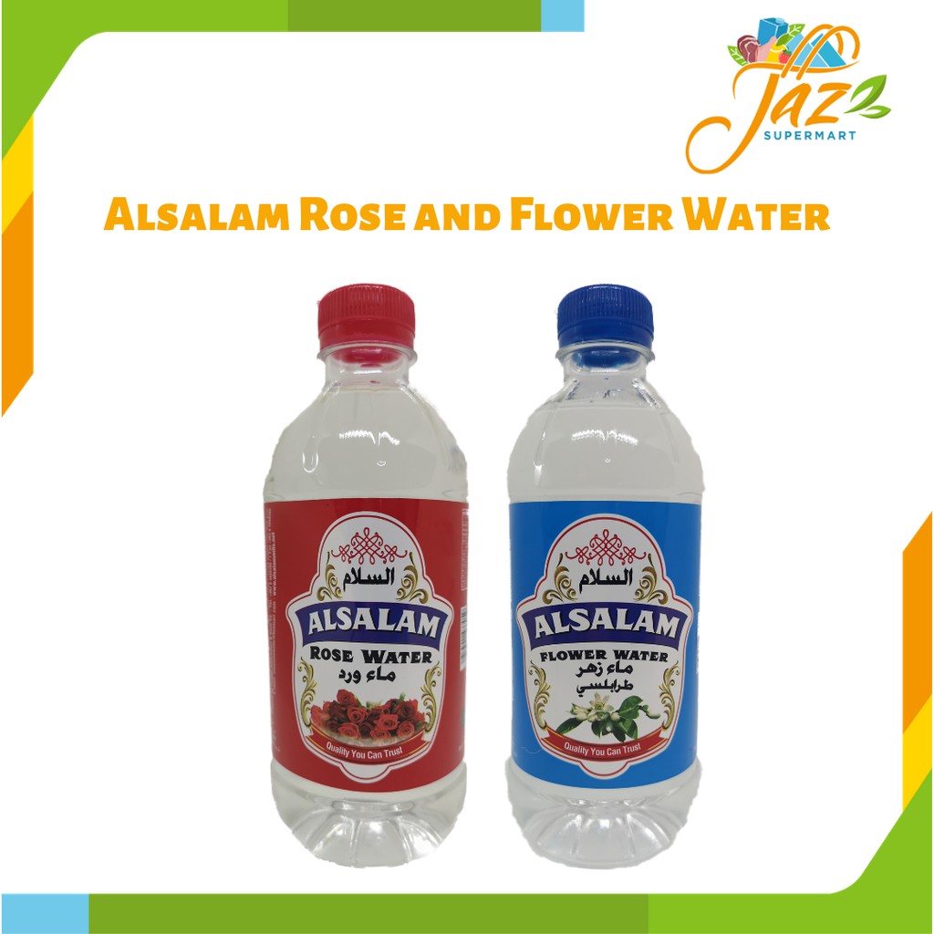AlSalam Rose and Flower Water (Food Grade), 500ml, Halal,Product of