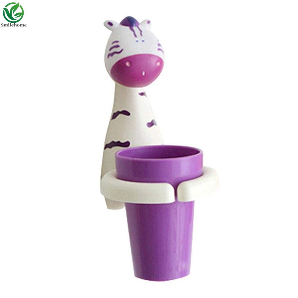 TAOtTAO Kids Toothbrush Holder with Cup Cartoon Lovely Animal Toothbrush Holders 