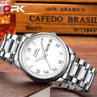 （Selling）OPK 2Pcs/Hot Sale Fashion Causal Couple Lover Watches Leather Luxury Quartz Wristwatch For #7