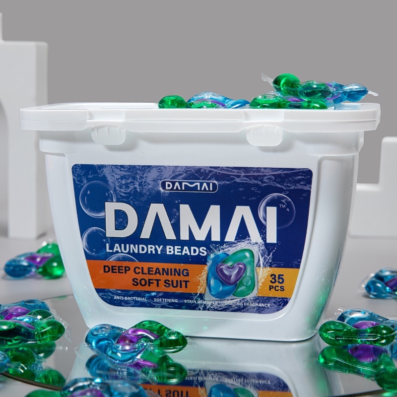 DAMAI 3 In1 Laundry capsules Detergent pods Beads Liquid Balls Clean