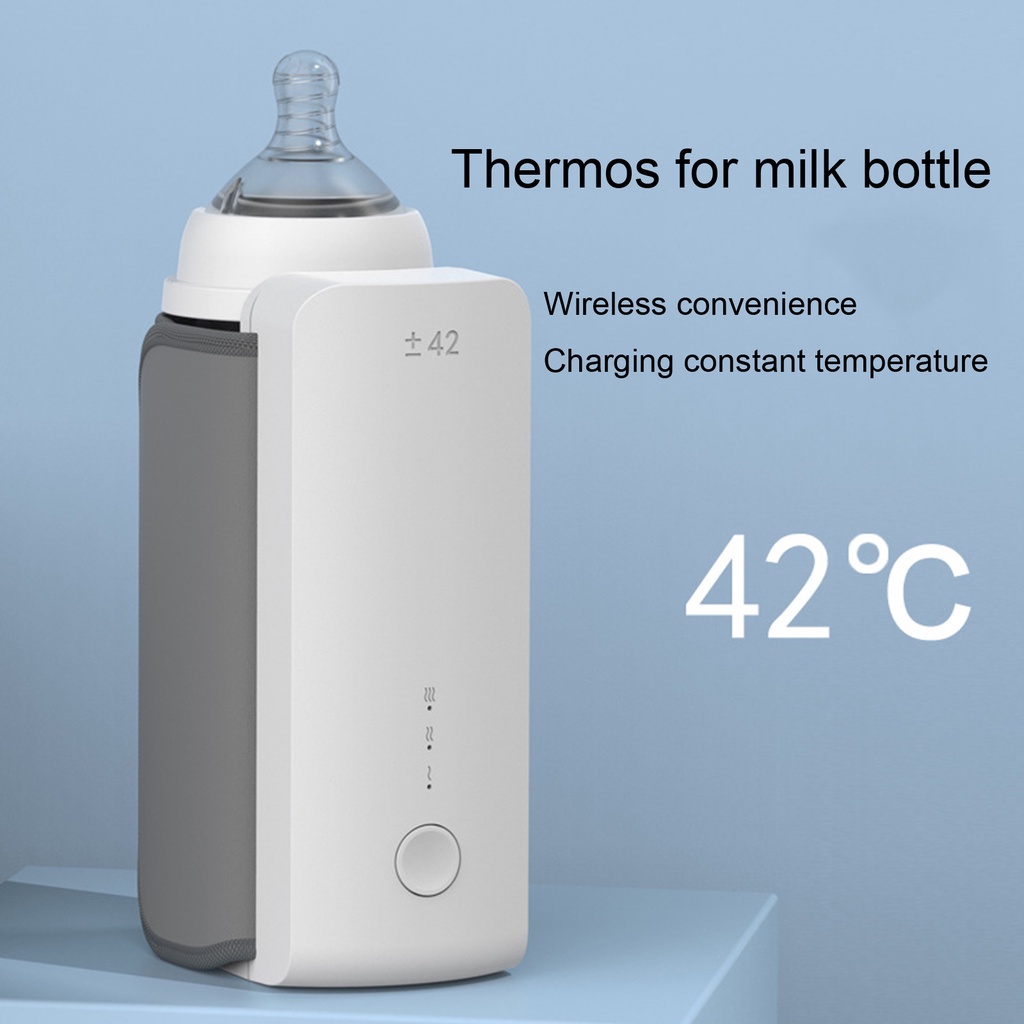 Portable Baby Bottle Warmer 5200mAh Battery Powered Wireless Heating