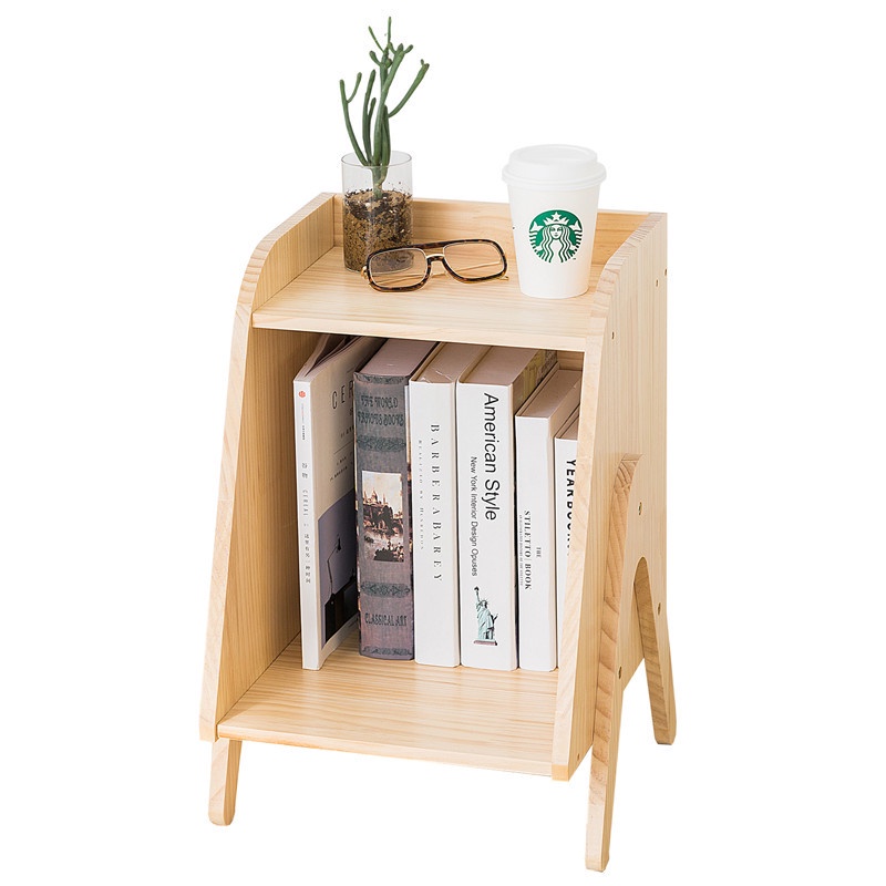Boutique Nightstand Solid Wood Storage, Small Bookcase Nightstand