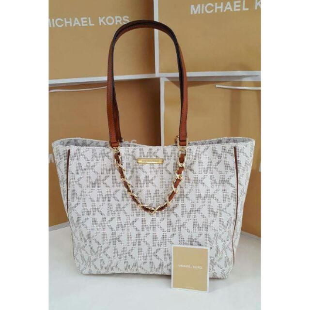 mk tote white