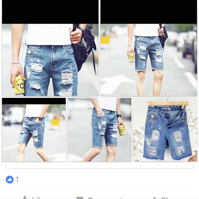 tattered shorts mens