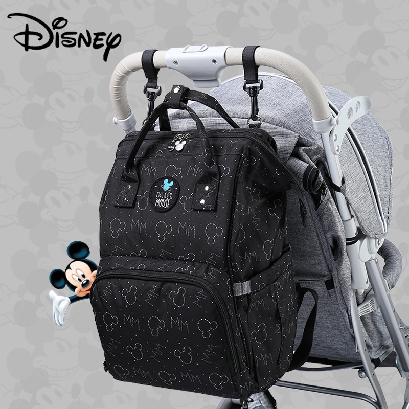 black rucksack baby bag