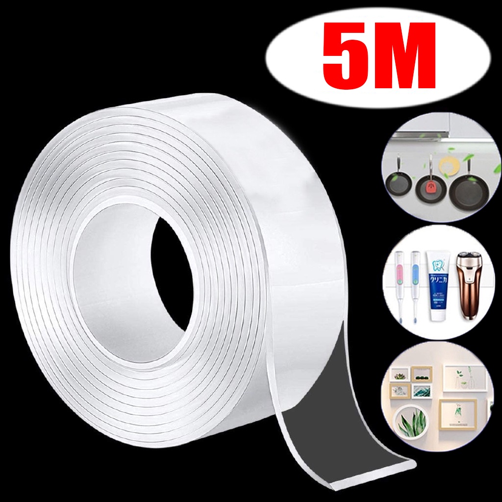 5M Nano Seamless Tape Double Side Tape Washable Nano Adhesive Tape COD ...