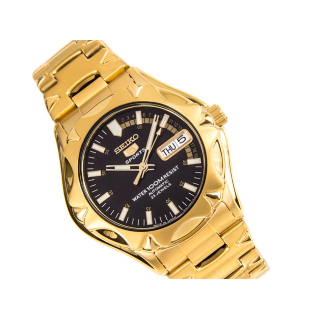 seiko sports gold watch