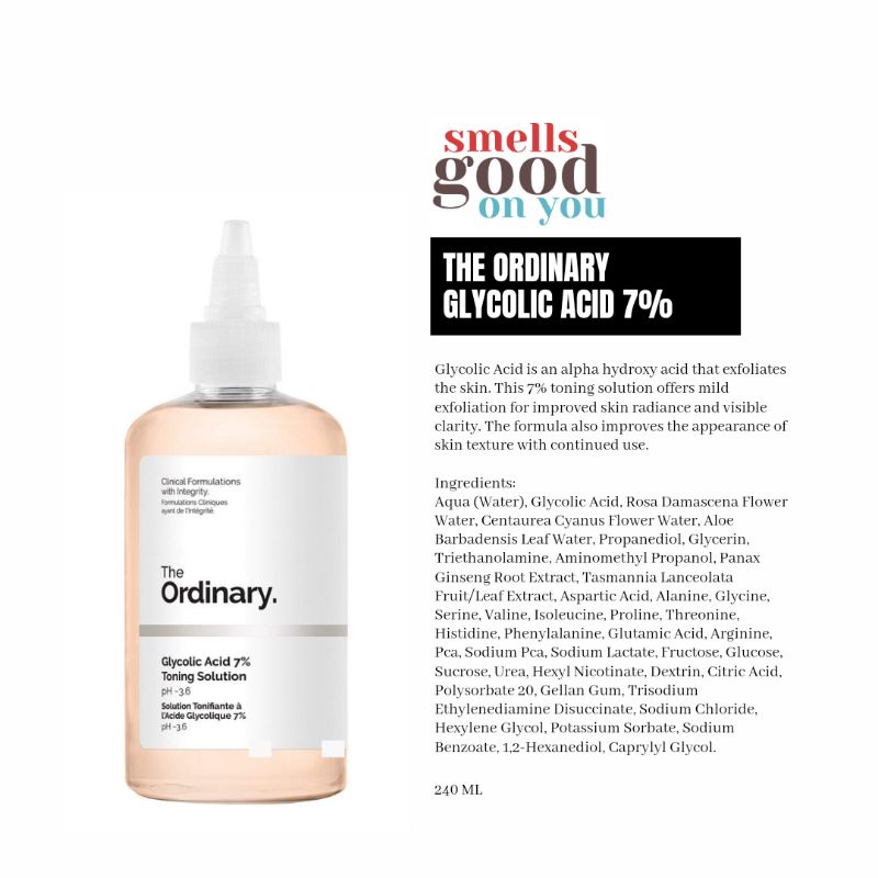 The Ordinary Glycolic Acid 7 Toning Solution 240mL Shopee Philippines
