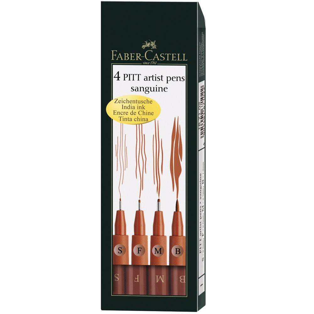 FaberCastell 4 Pitt Artist Pens (Sanguine) Shopee Philippines