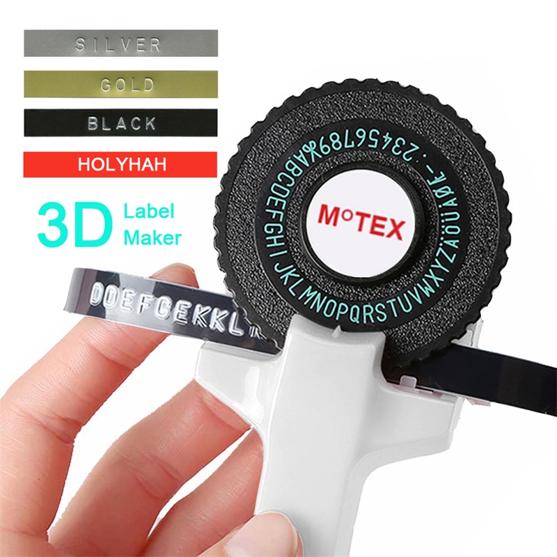 White DIY Manual label maker Typewriter for MOTEX E101 label printer