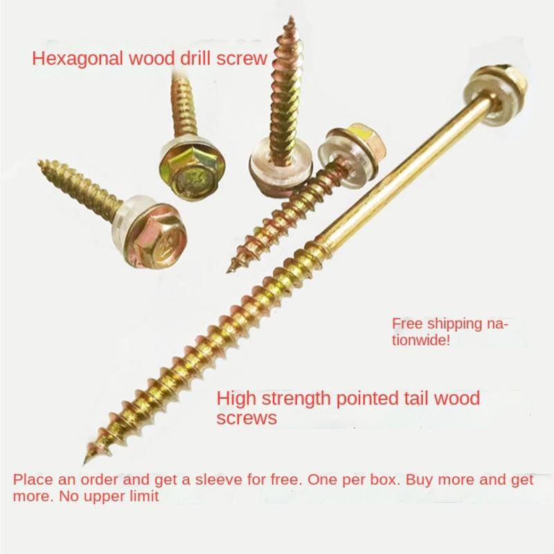 Hexagon head wood drill selfdrilling selftapping screw dovetail screw