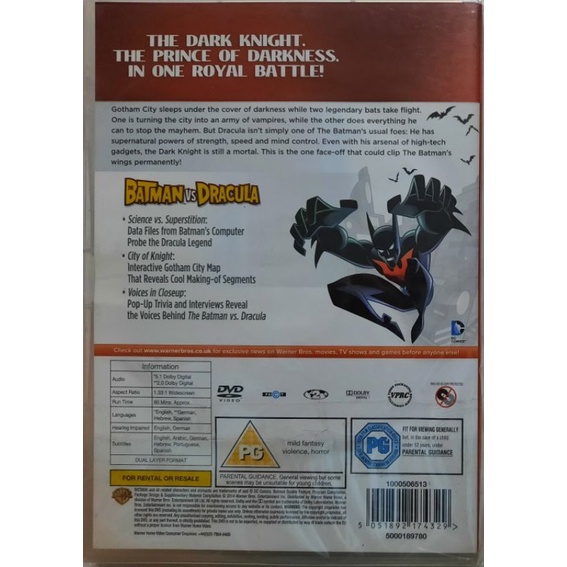 THE BATMAN VS DRACULA (Original/Imported DVD - UK) | Shopee Philippines
