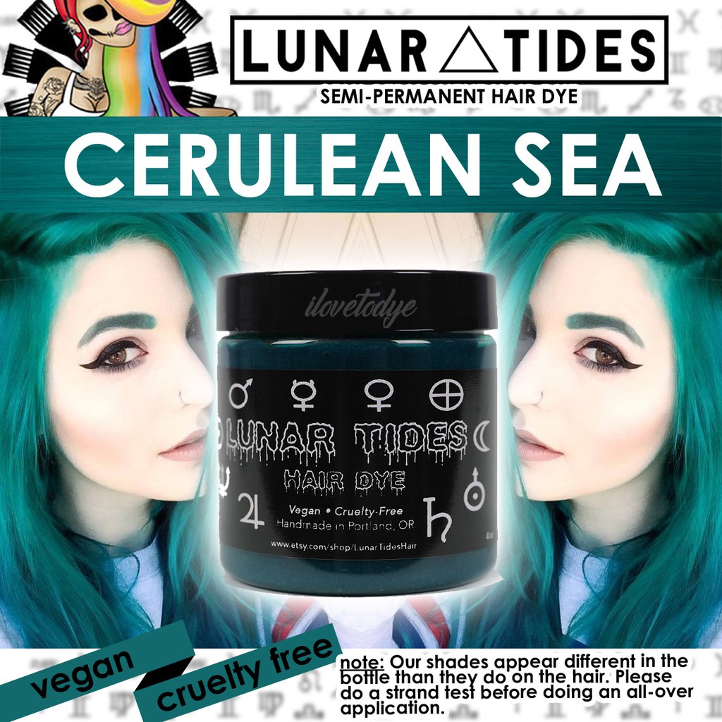 Lunar Tides Cerulean Sea Semi Permanent Bluegreen Hair Dye