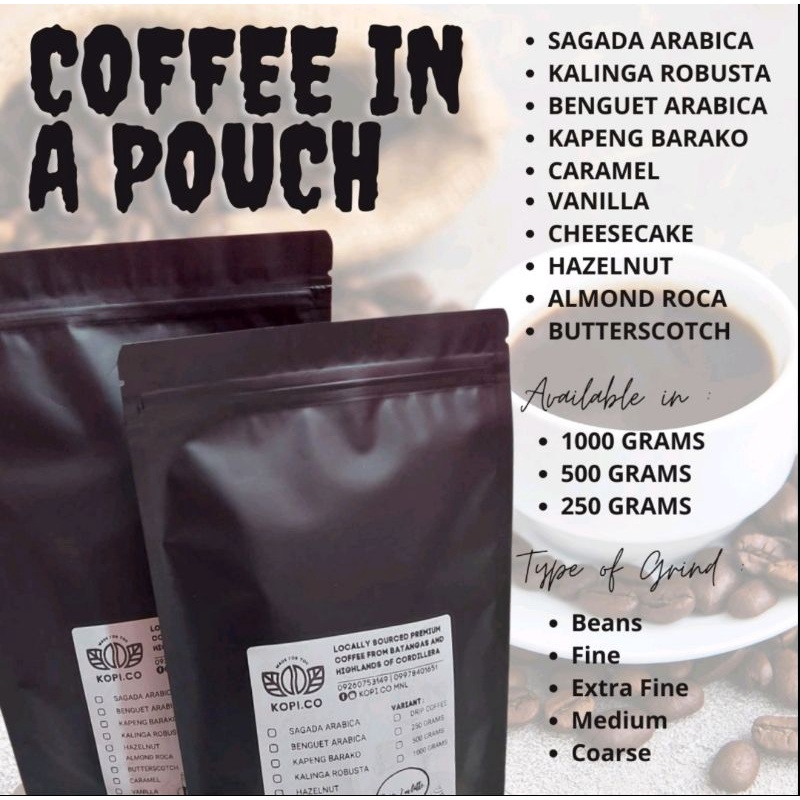 Kapeng Barako Coffee In A Pouch Beans Ground Shopee Philippines