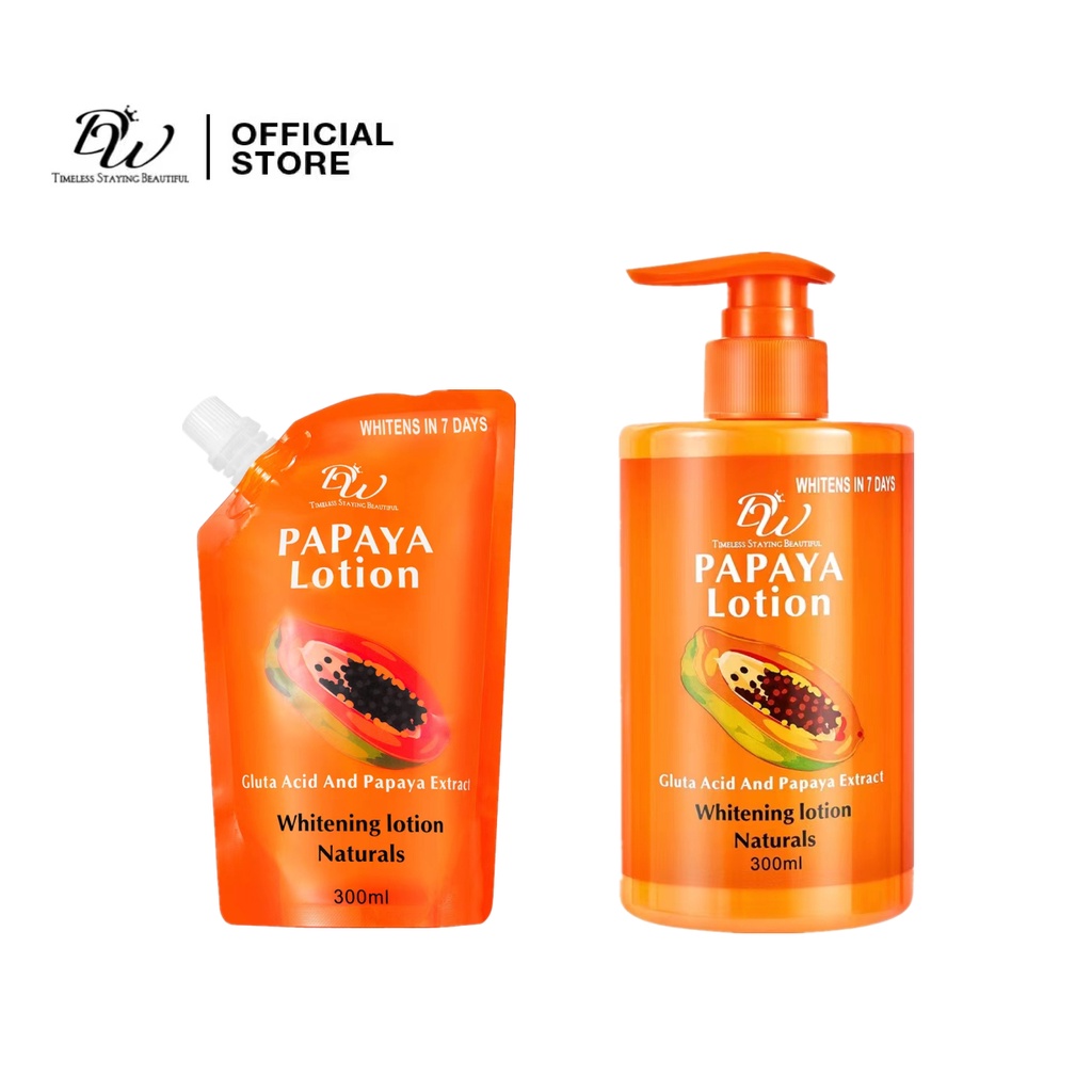 Dw Papaya Lotion W Gluta Acid And Papaya Extrad 300ml Shopee Philippines