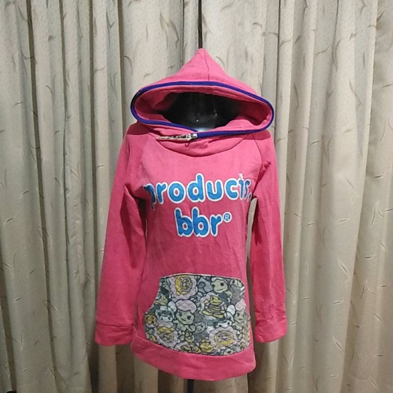 large pink hoodie