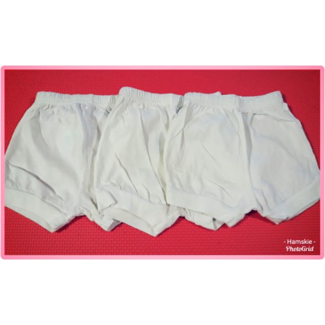 newborn white shorts