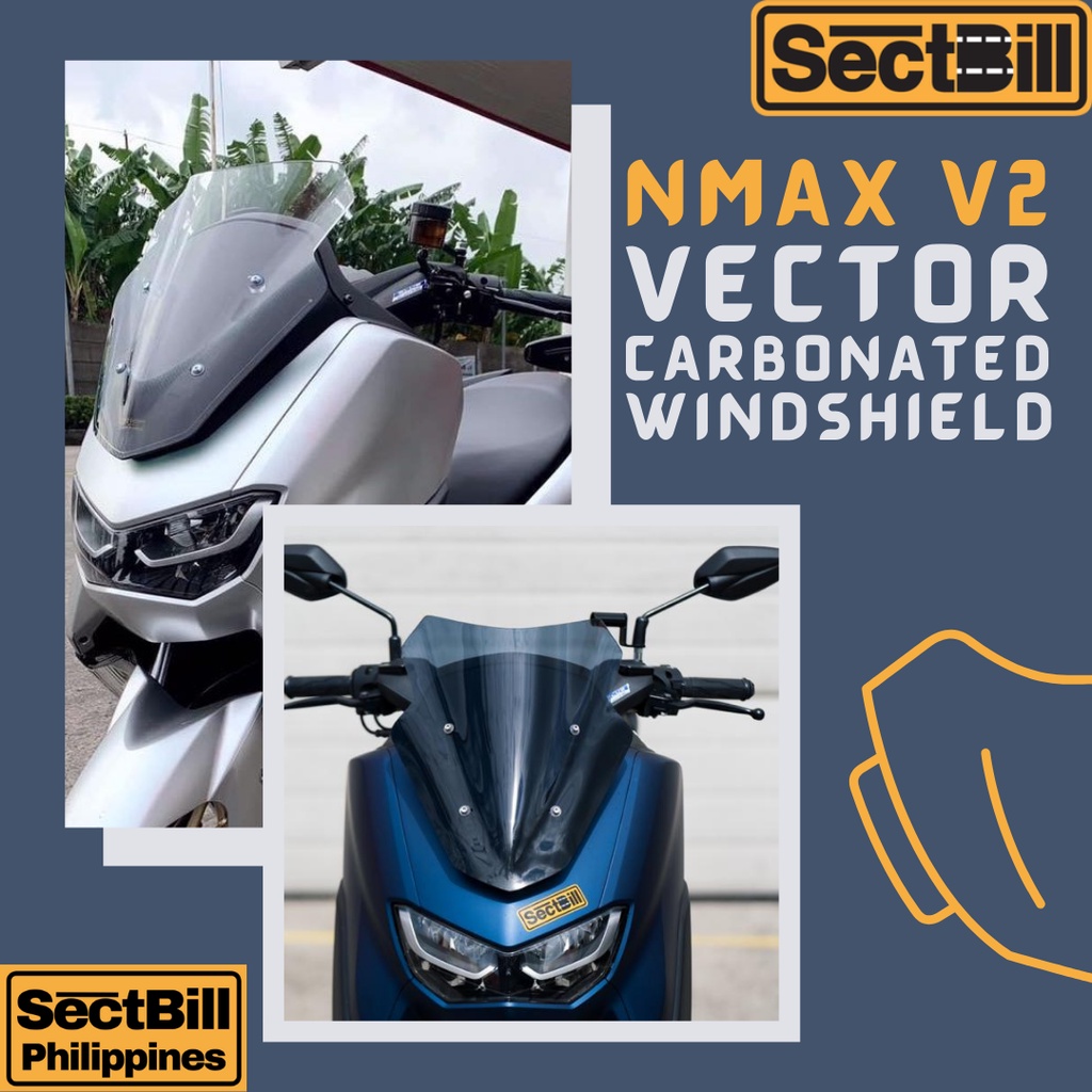 Sectbill NMAX V2 Windshield Vector Carbonated NMAX V2.1 Windshield 2020
