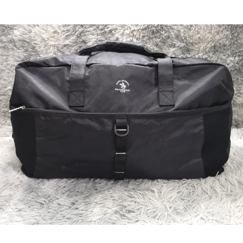 Santa Barbara Black Nylon Two Way Duffle Bag | Shopee Philippines